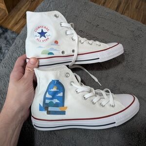 Custom Converse High-Top Sneakers with Colorful Design